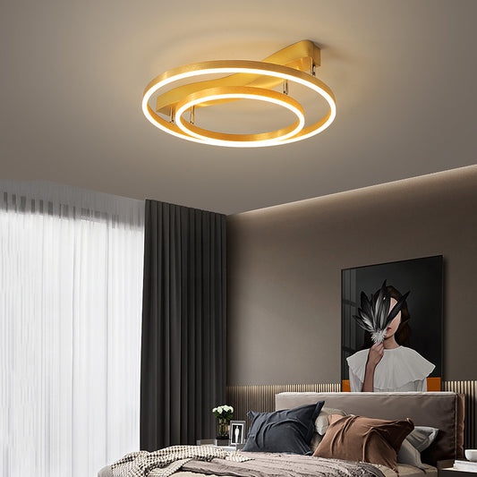 Brass Multi-Ring Flushmount Light Simplicity LED Metal Ceiling Flush Light for Living Room Clearhalo 'Ceiling Lights' 'Close To Ceiling Lights' 'Close to ceiling' Lighting' 2467681