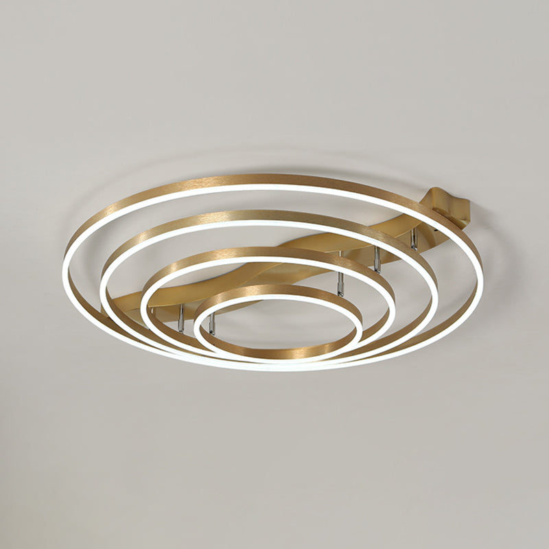 Brass Multi-Ring Flushmount Light Simplicity LED Metal Ceiling Flush Light for Living Room Clearhalo 'Ceiling Lights' 'Close To Ceiling Lights' 'Close to ceiling' Lighting' 2467684