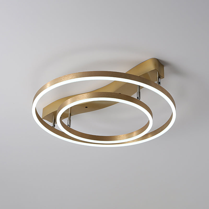 Brass Multi-Ring Flushmount Light Simplicity LED Metal Ceiling Flush Light for Living Room Clearhalo 'Ceiling Lights' 'Close To Ceiling Lights' 'Close to ceiling' Lighting' 2467687