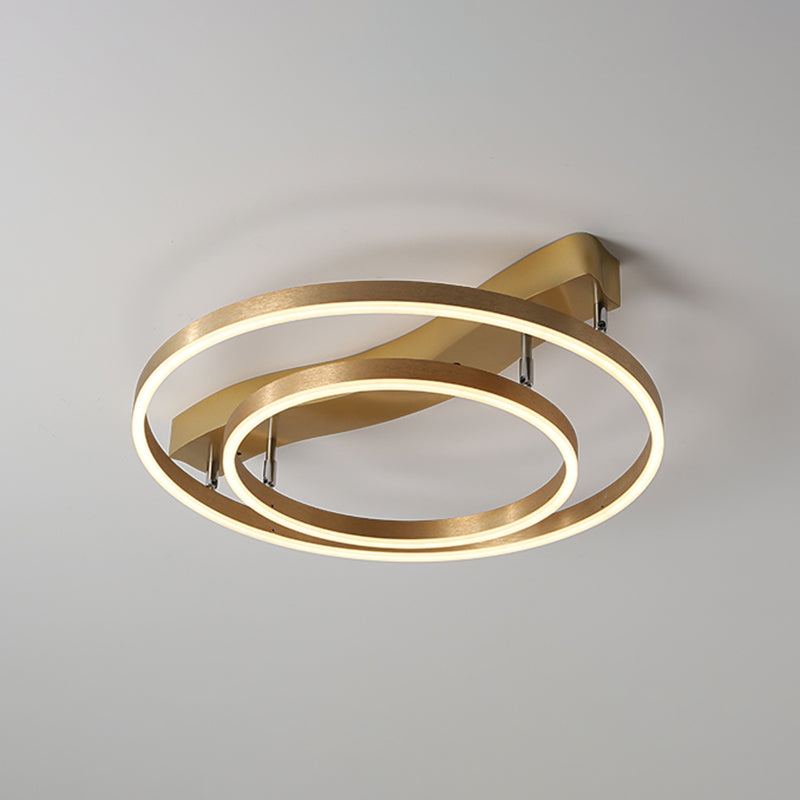 Brass Multi-Ring Flushmount Light Simplicity LED Metal Ceiling Flush Light for Living Room Clearhalo 'Ceiling Lights' 'Close To Ceiling Lights' 'Close to ceiling' Lighting' 2467688