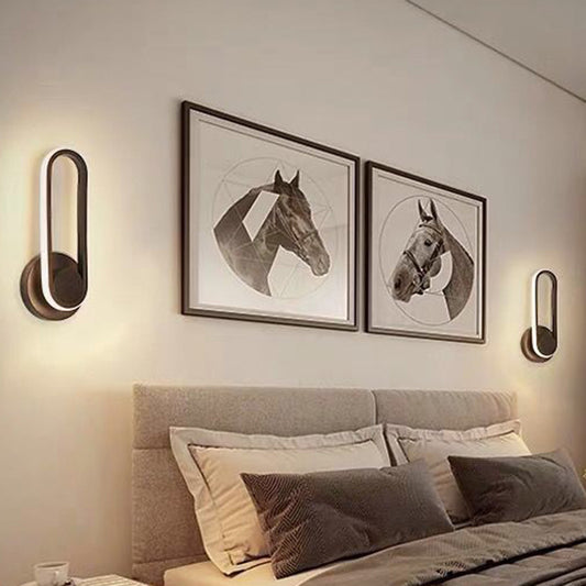 Rotatable Oblong Wall Mount Lamp Nordic Metal LED Sconce Wall Lighting for Bedroom Clearhalo 'Cast Iron' 'Glass' 'Industrial' 'Modern wall lights' 'Modern' 'Tiffany' 'Traditional wall lights' 'Wall Lamps & Sconces' 'Wall Lights' Lighting' 2467694