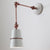 Single Multi-Joint Swing Arm Task Wall Light Industrial Metal Wall Mounted Reading Lamp with Tapered Shade White Clearhalo 'Art deco wall lights' 'Cast Iron' 'Glass' 'Industrial wall lights' 'Industrial' 'Middle century wall lights' 'Modern' 'Rustic wall lights' 'Tiffany' 'Traditional wall lights' 'Wall Lamps & Sconces' 'Wall Lights' Lighting' 2467734