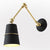 Single Multi-Joint Swing Arm Task Wall Light Industrial Metal Wall Mounted Reading Lamp with Tapered Shade Gold-Black Clearhalo 'Art deco wall lights' 'Cast Iron' 'Glass' 'Industrial wall lights' 'Industrial' 'Middle century wall lights' 'Modern' 'Rustic wall lights' 'Tiffany' 'Traditional wall lights' 'Wall Lamps & Sconces' 'Wall Lights' Lighting' 2467735