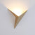 Triangular Flush Mount Wall Sconce Simplicity Metal 1-Bulb Living Room LED Wall Lamp Gold Clearhalo 'Art deco wall lights' 'Cast Iron' 'Glass' 'Industrial wall lights' 'Industrial' 'Middle century wall lights' 'Modern' 'Rustic wall lights' 'Tiffany' 'Traditional wall lights' 'Wall Lamps & Sconces' 'Wall Lights' Lighting' 2467761