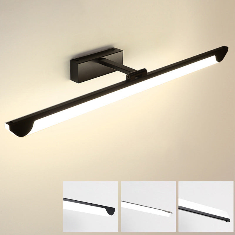 Swivelable Linear Bathroom Wall Mount Lamp Acrylic Modernist LED Vanity Light Fixture Clearhalo 'Modern wall lights' 'Modern' 'Vanity Lights' 'Wall Lights' Lighting' 2467768