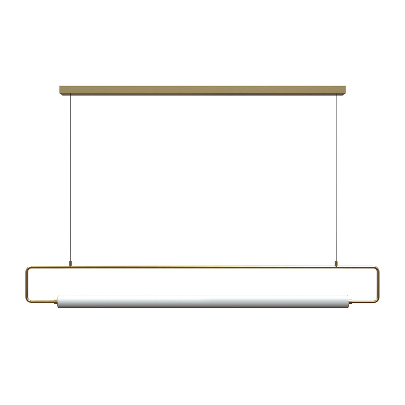 Metal Rectangle over Island Lighting Modern LED Ceiling Suspension Lamp over Dining Table Clearhalo 'Ceiling Lights' 'Island Lights' Lighting' 2467838