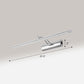 Nickel Finish Linear Wall Vanity Light Minimalistic LED Metal Adjustable Sconce Lamp Clearhalo 'Vanity Lights' 'Wall Lights' Lighting' 2467924