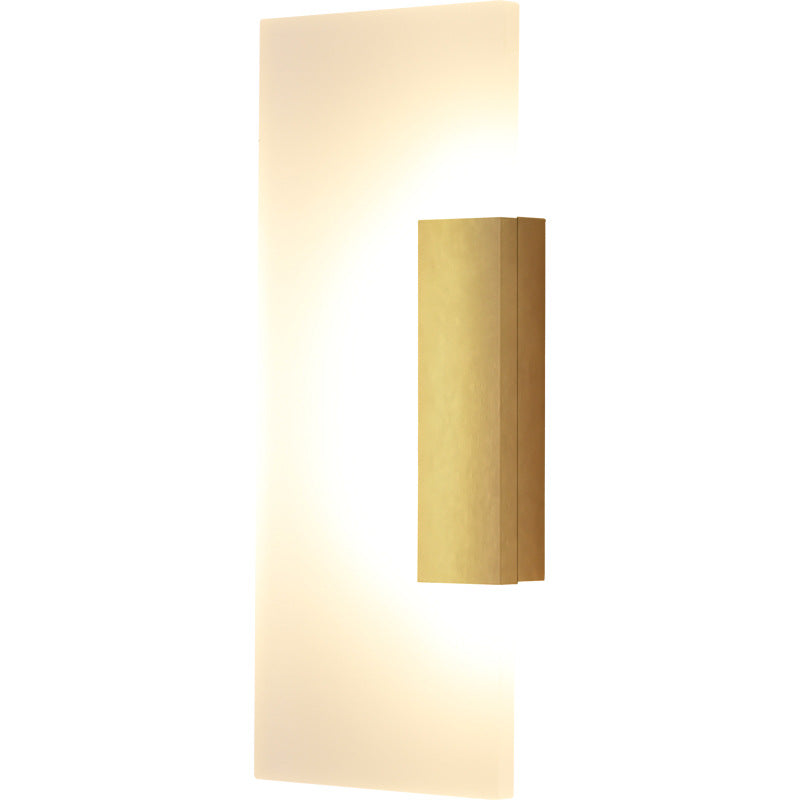 Rectangular Acrylic Wall Scone Light Minimalism Gold LED Wall Lighting for Hallway Clearhalo 'Cast Iron' 'Glass' 'Industrial' 'Modern wall lights' 'Modern' 'Tiffany' 'Traditional wall lights' 'Wall Lamps & Sconces' 'Wall Lights' Lighting' 2468127