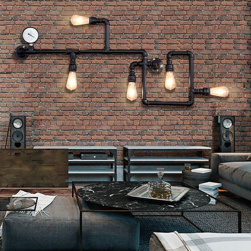 Indoor Industrial Lighting Wall Modern Nickel Flush Fitting Curved