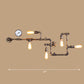5-Head Wall Sconce Lighting Industrial Water Pipe and Pressure Gauge Metal Wall Light for Restaurant Clearhalo 'Art deco wall lights' 'Cast Iron' 'Glass' 'Industrial wall lights' 'Industrial' 'Middle century wall lights' 'Modern' 'Rustic wall lights' 'Tiffany' 'Traditional wall lights' 'Wall Lamps & Sconces' 'Wall Lights' Lighting' 2468139