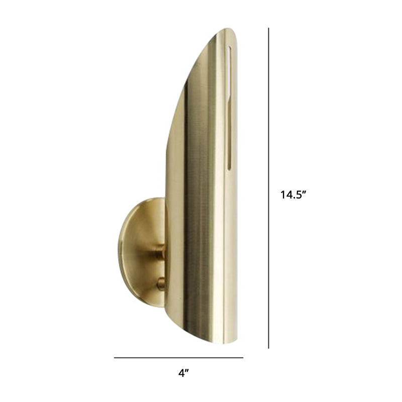 Bias Cut Metal Sconce Fixture Postmodern Single-Bulb Wall Light Fixture for Living Room Clearhalo 'Cast Iron' 'Glass' 'Industrial' 'Modern wall lights' 'Modern' 'Tiffany' 'Traditional wall lights' 'Wall Lamps & Sconces' 'Wall Lights' Lighting' 2468280