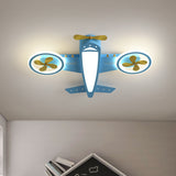 Blue Aircraft Ceiling Mounted Light Cartoon LED Acrylic Flushmount Lighting for Kids Room Clearhalo 'Ceiling Lights' 'Close To Ceiling Lights' 'Close to ceiling' 'Flush mount' Lighting' 2468350