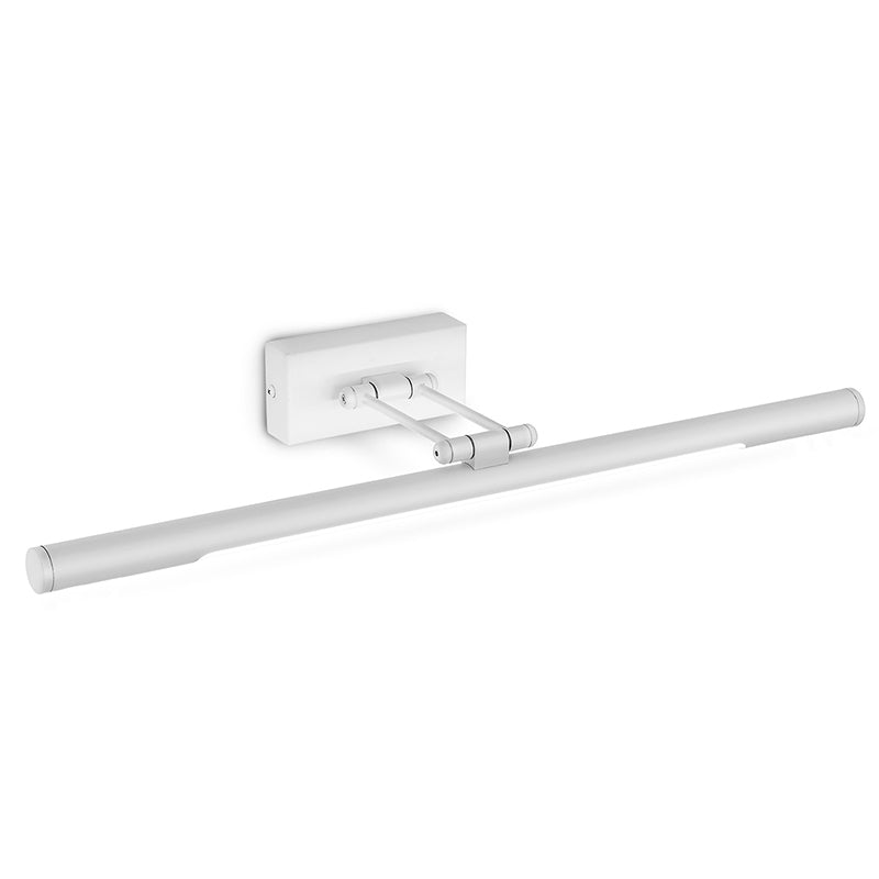 Rotatable Tubular Vanity Wall Sconce Antique Style Metal LED Wall Mount Lighting White 26.5" Clearhalo 'Vanity Lights' 'Wall Lights' Lighting' 2468414