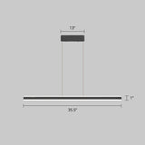 Triangular Pole Shaped Island Light Simple Aluminum LED Hanging Lamp for Restaurant Clearhalo 'Ceiling Lights' 'Island Lights' Lighting' 2468434