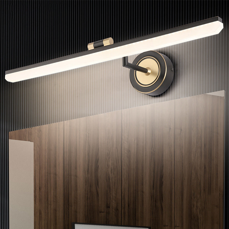 Swing Arm LED Bath Bar Minimalism Acrylic Wall Mounted Vanity Light for Bathroom Clearhalo 'Cast Iron' 'Glass' 'Industrial' 'Modern wall lights' 'Modern' 'Tiffany' 'Traditional wall lights' 'Vanity Lights' 'Wall Lights' Lighting' 2468498