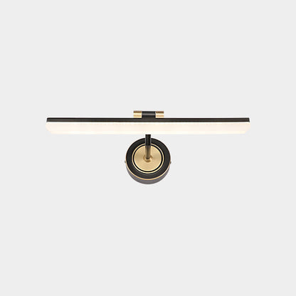 Swing Arm LED Bath Bar Minimalism Acrylic Wall Mounted Vanity Light for Bathroom Black 18" Arc Clearhalo 'Cast Iron' 'Glass' 'Industrial' 'Modern wall lights' 'Modern' 'Tiffany' 'Traditional wall lights' 'Vanity Lights' 'Wall Lights' Lighting' 2468512