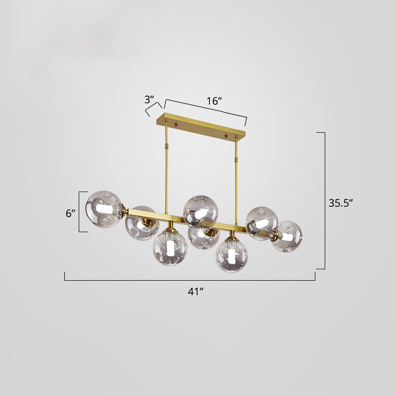 Bubbles Restaurant Island Pendant Light Glass Postmodernism Hanging Light Fixture Clearhalo 'Ceiling Lights' 'Island Lights' Lighting' 2468559