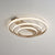 Champagne Loop Shaped Flush Mount Light Modern Metal Semi Flush Mounted Ceiling LED Light Champagne 33.5" Round Clearhalo 'Ceiling Lights' 'Close To Ceiling Lights' 'Close to ceiling' Lighting' 2468569