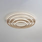 Champagne Loop Shaped Flush Mount Light Modern Metal Semi Flush Mounted Ceiling LED Light Champagne 41" Round Clearhalo 'Ceiling Lights' 'Close To Ceiling Lights' 'Close to ceiling' Lighting' 2468571