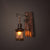 Nautical Geometrical Wall Lamp Wooden Wall Mount Lighting Fixture for Living Room Distressed Wood Rectangle Clearhalo 'Industrial wall lights' 'Industrial' 'Middle century wall lights' 'Rustic wall lights' 'Tiffany' 'Wall Lamps & Sconces' 'Wall Lights' Lighting' 2468622
