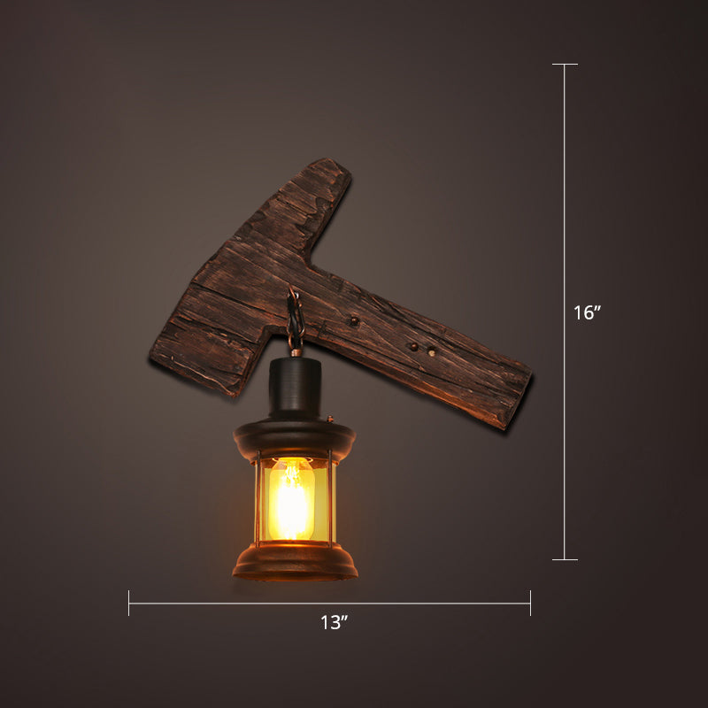 Nautical Geometrical Wall Lamp Wooden Wall Mount Lighting Fixture for Living Room Clearhalo 'Industrial wall lights' 'Industrial' 'Middle century wall lights' 'Rustic wall lights' 'Tiffany' 'Wall Lamps & Sconces' 'Wall Lights' Lighting' 2468626