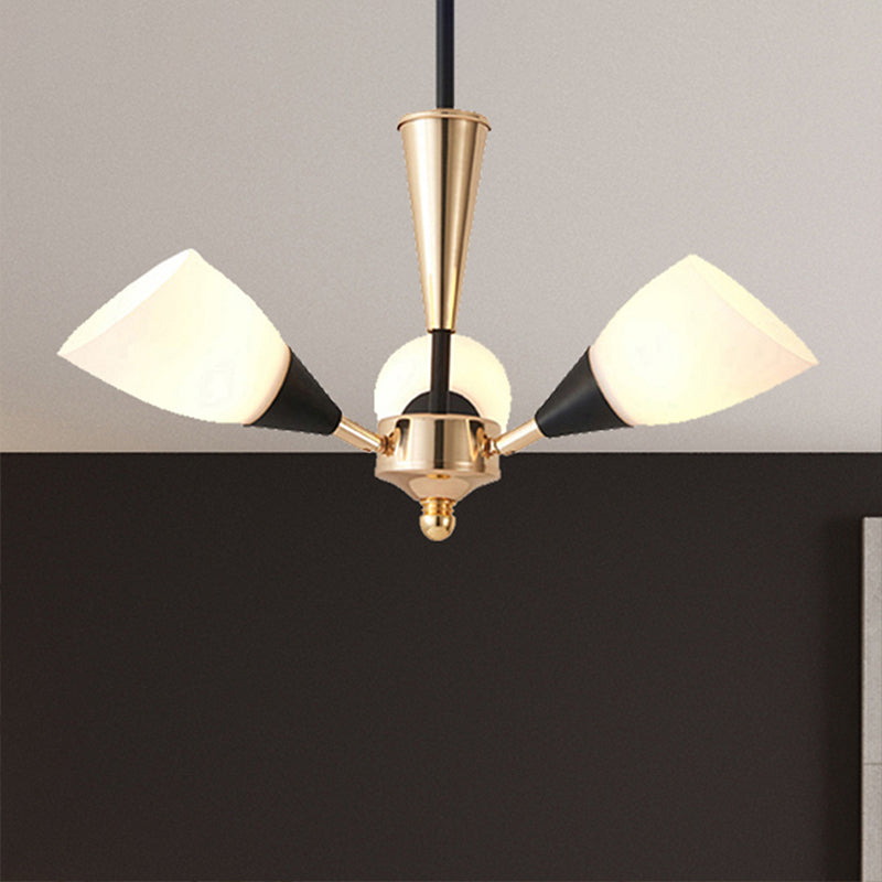 Oval Living Room Ceiling Chandelier Traditional White Glass 3/6/8 Lights Gold Hanging Fixture 3 Gold Clearhalo 'Ceiling Lights' 'Chandeliers' Lighting' options 246862_1f53aaa0-7b9d-43bb-bc95-a778065a69f3