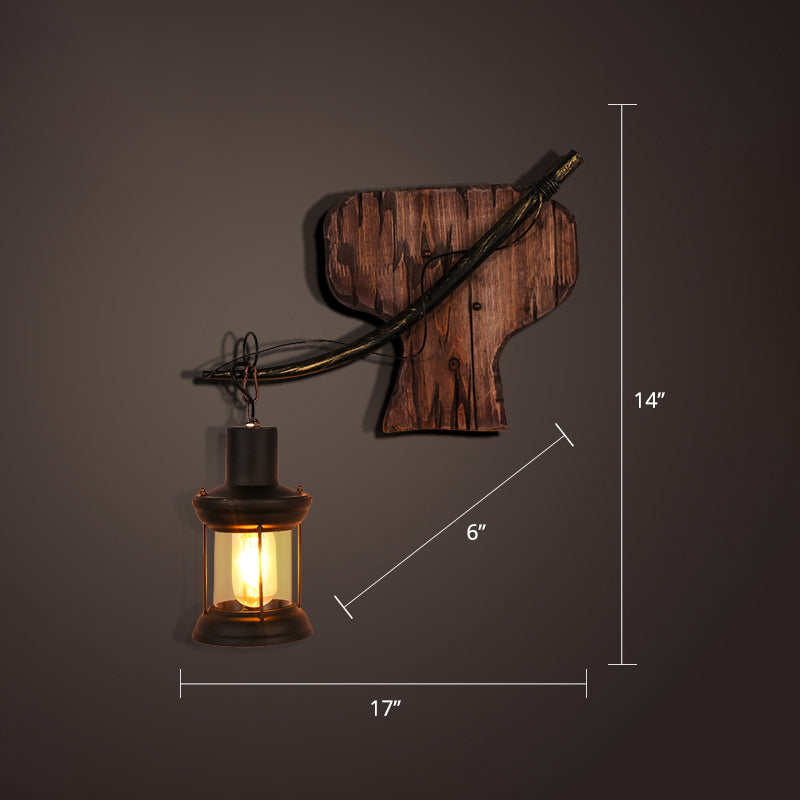 Nautical Geometrical Wall Lamp Wooden Wall Mount Lighting Fixture for Living Room Clearhalo 'Industrial wall lights' 'Industrial' 'Middle century wall lights' 'Rustic wall lights' 'Tiffany' 'Wall Lamps & Sconces' 'Wall Lights' Lighting' 2468630