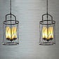 3 Light Pendant Light Traditional Cylinder Beige Glass Hanging Chandelier in Black Clearhalo 'Ceiling Lights' 'Chandeliers' Lighting' options 247070
