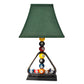 Green Bell Shade Table Lamp Contemporary Style 1 Light Fabric Table Lighting with Billiard Ball Decoration Clearhalo 'Lamps' 'Table Lamps' Lighting' 2472170
