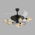 42" W 4-Blade Retro Ceiling Fan Lighting Floral Swirl Remote Control Semi-Flush Light with Cup Glass Shade 6.0 Amber Remote Clearhalo 'Ceiling Fans with Lights' 'Ceiling Fans' 'Modern Ceiling Fans' 'Modern' Lighting' 2477469