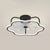 Remote Control Ring Shaped Acrylic Fan Light Minimalist 7-Blade LED Semi Flush Ceiling Light Black Remote Flower Shape Clearhalo 'Ceiling Fans with Lights' 'Ceiling Fans' 'Modern Ceiling Fans' 'Modern' Lighting' 2477762