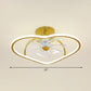 Remote Control Ring Shaped Acrylic Fan Light Minimalist 7-Blade LED Semi Flush Ceiling Light Clearhalo 'Ceiling Fans with Lights' 'Ceiling Fans' 'Modern Ceiling Fans' 'Modern' Lighting' 2477776