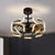 25.5" Wide Seamless Curves Hanging Fan Light Modern Metal Living Room LED Semi Flush Mount with Remote Control Coffee Remote Clearhalo 'Ceiling Fans with Lights' 'Ceiling Fans' 'Modern Ceiling Fans' 'Modern' Lighting' 2477778