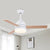 Dome Living Room Hanging Fan Light Metal Nordic Style LED Semi Flush Light Fixture with Remote, 3 Blades White Remote Clearhalo 'Ceiling Fans with Lights' 'Ceiling Fans' 'Kids Ceiling Fans' 'Kids' Lighting' 2477839