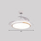 Nordic 3 Blades LED Pendant Fan Lighting Round Remote Control Semi-Flush Light with Acrylic Shade Clearhalo 'Ceiling Fans with Lights' 'Ceiling Fans' 'Modern Ceiling Fans' 'Modern' Lighting' 2477894
