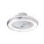 19.5" Wide Macaron Round 5 Blades Ceiling Fan Lamp Acrylic Kids Bedroom LED Semi Flush Light, Remote Control Silver Remote Clearhalo 'Ceiling Fans with Lights' 'Ceiling Fans' 'Modern Ceiling Fans' 'Modern' Lighting' 2477955