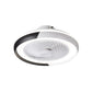 19.5" Wide Macaron Round 5 Blades Ceiling Fan Lamp Acrylic Kids Bedroom LED Semi Flush Light, Remote Control White-Black Remote Clearhalo 'Ceiling Fans with Lights' 'Ceiling Fans' 'Modern Ceiling Fans' 'Modern' Lighting' 2477956