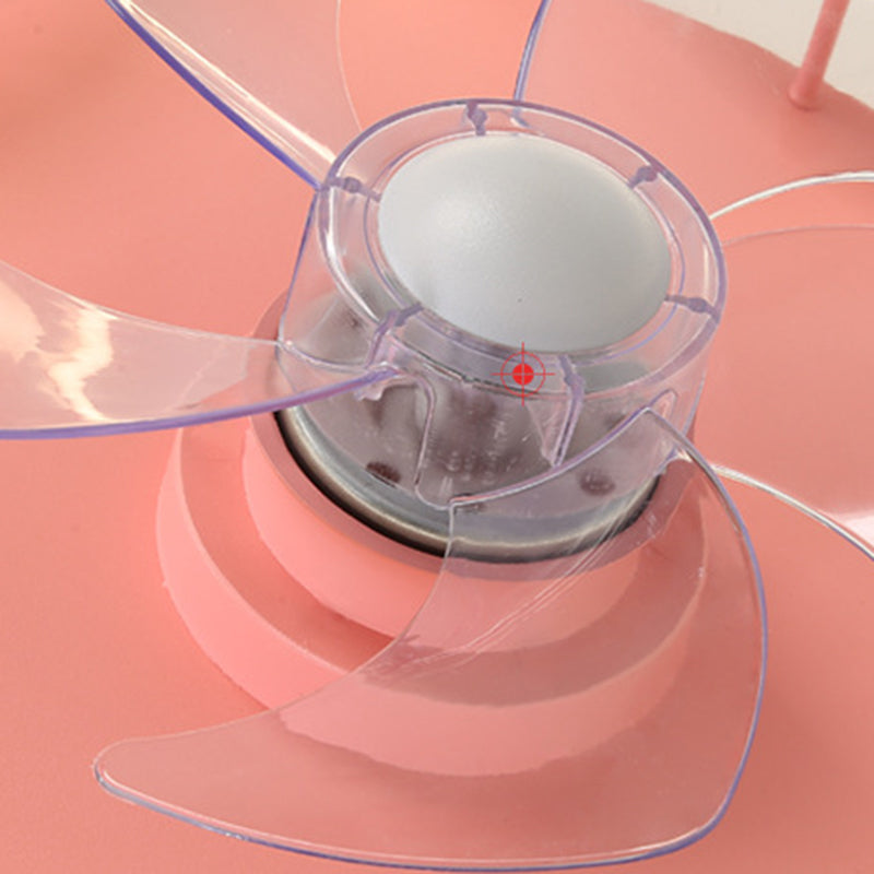 Loop Shaped Aluminum Fan Lighting Cartoon Pink Semi Flush Mounted Ceiling LED Light with Remote Control Clearhalo 'Ceiling Fans with Lights' 'Ceiling Fans' 'Kids Ceiling Fans' 'Kids' 'Modern Ceiling Fans' 'Modern' Lighting' 2477996