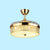 Minimalistic Round Pendant Fan Lighting Crystal Living Room LED Semi-Flush Ceiling Light with Remote Control Gold Remote Clearhalo 'Ceiling Fans with Lights' 'Ceiling Fans' 'Modern Ceiling Fans' 'Modern' Lighting' 2478083
