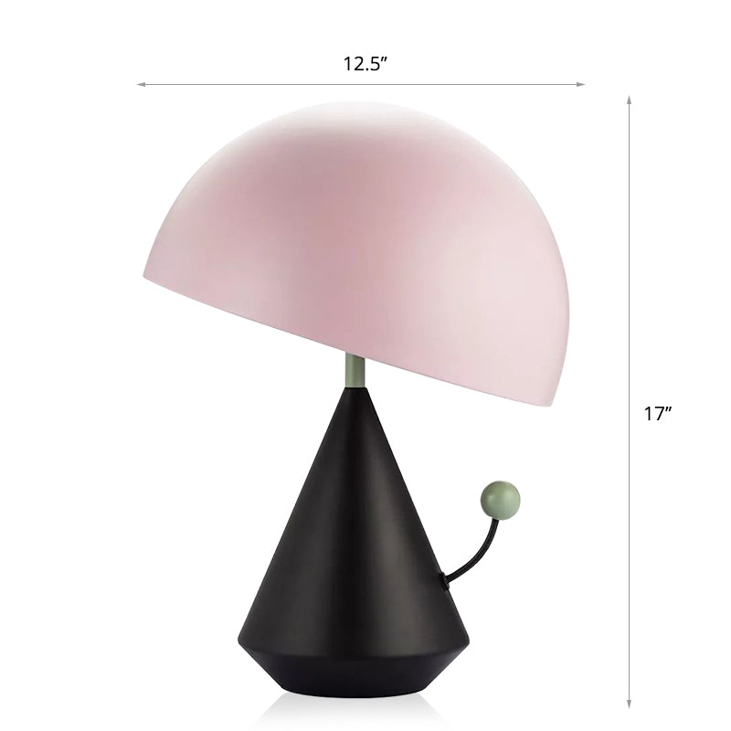 Mushroom Table Lamp Designer Style Metal 1-Bulb Bedroom Night Light with Touch Knob Clearhalo 'Lamps' 'Table Lamps' Lighting' 2478174