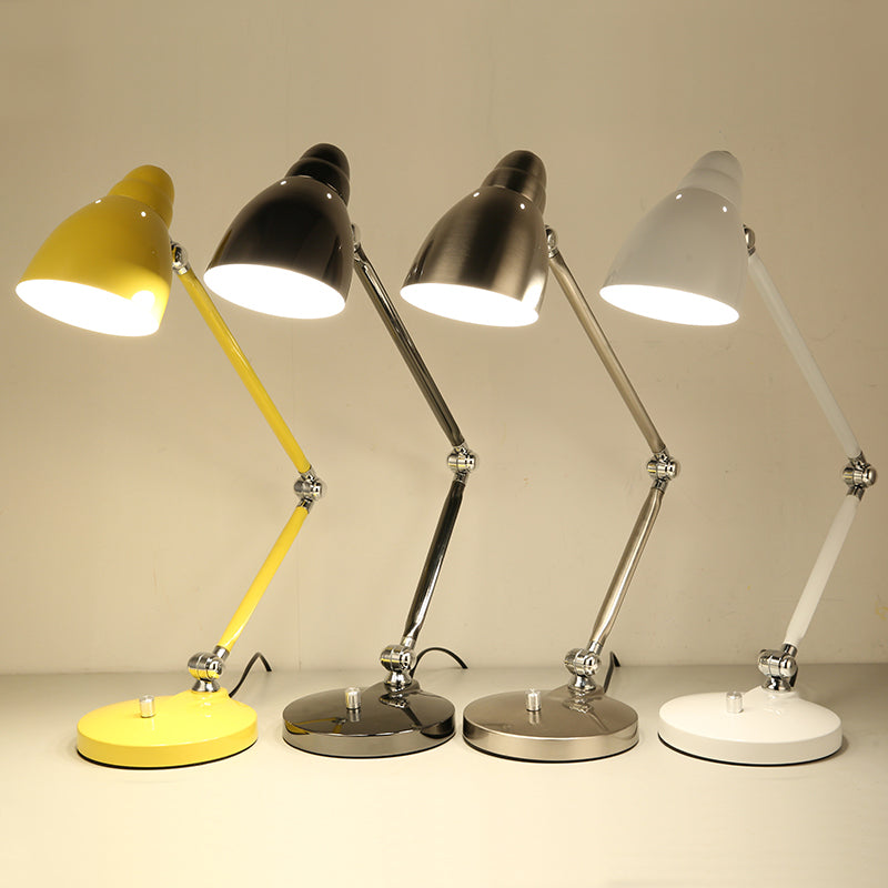 Iron Bell Shaped Table Lamp Industrial Single Study Room Desk Light with Swing Arm Clearhalo 'Lamps' 'Table Lamps' Lighting' 2478222