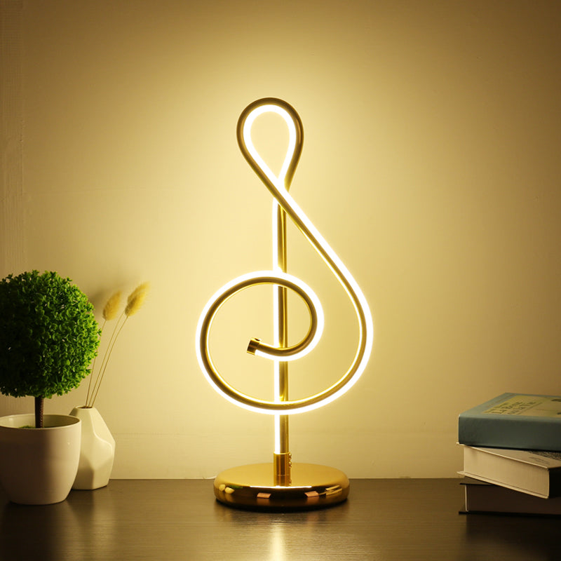 Modern Twist Line LED Lamp Aluminum Living Room Night Table Light with Power Switch Clearhalo 'Lamps' 'Table Lamps' Lighting' 2478231