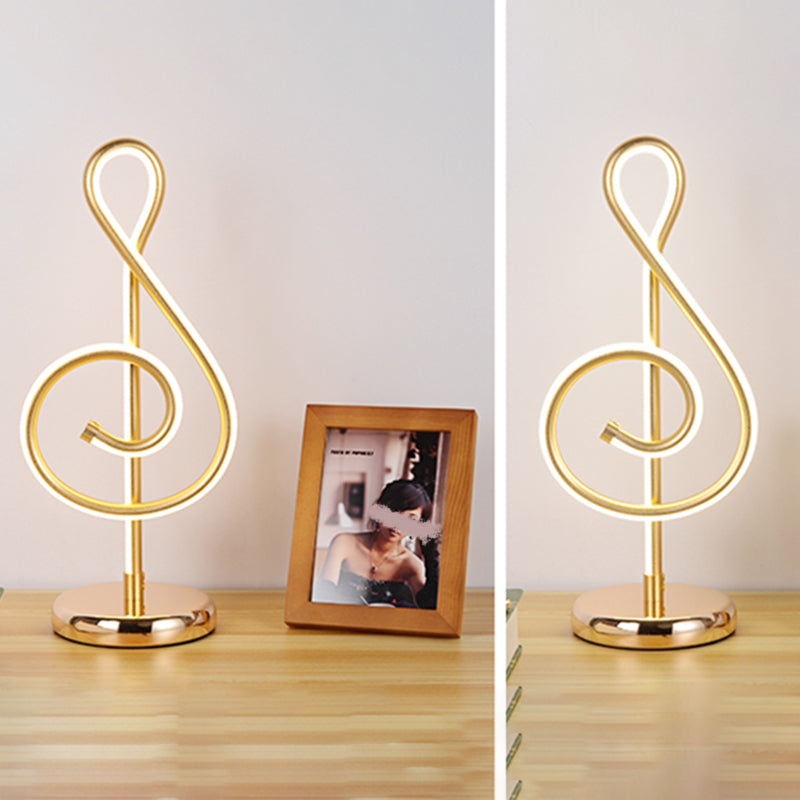 Modern Twist Line LED Lamp Aluminum Living Room Night Table Light with Power Switch Clearhalo 'Lamps' 'Table Lamps' Lighting' 2478239