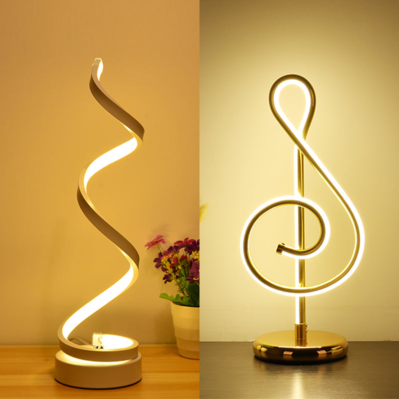 Acrylic Curve Night Light Stylish Minimalist LED Accent Table Lamp for Living Room Clearhalo 'Lamps' 'Table Lamps' Lighting' 2478240