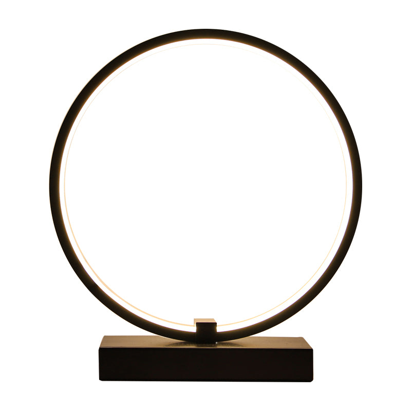 Circular Night Table Lamp Simple Style Acrylic LED Night Light for Bedroom Decor Clearhalo 'Lamps' 'Table Lamps' Lighting' 2478294