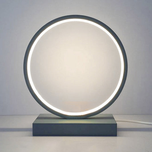 Circular Night Table Lamp Simple Style Acrylic LED Night Light for Bedroom Decor Clearhalo 'Lamps' 'Table Lamps' Lighting' 2478296