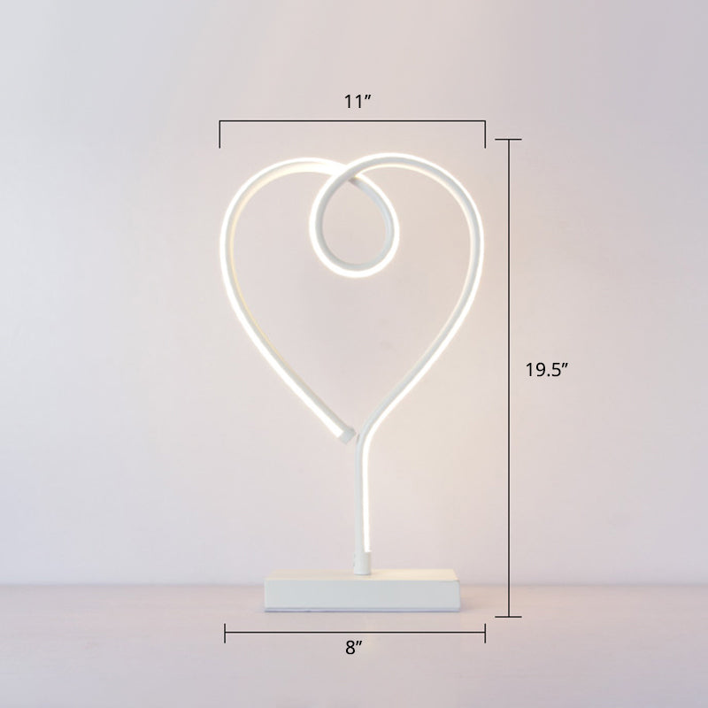 Aluminum Line Art Night Lighting Minimalism LED Accent Table Light for Living Room Clearhalo 'Lamps' 'Table Lamps' Lighting' 2478313