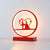 Red Loop Shaped Night Light Decorative Romantic Metal LED Table Lamp for Bedroom Red Portrait Clearhalo 'Lamps' 'Table Lamps' Lighting' 2478343