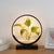 Nordic Circle Table Lamp Acrylic Bedroom LED Night Light with Hydroponics Plant Pot Design Black Warm Clearhalo 'Lamps' 'Table Lamps' Lighting' 2478435