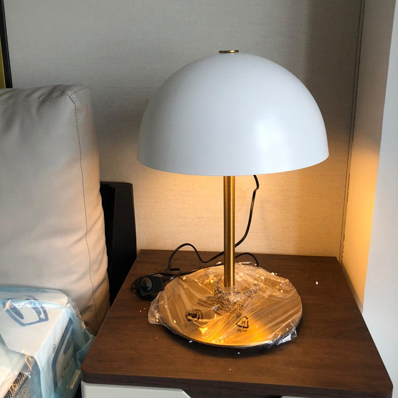 Dome Night Table Light Postmodern Metal 1-Light Bedroom Night Lamp with on-off Switch Clearhalo 'Lamps' 'Table Lamps' Lighting' 2478474